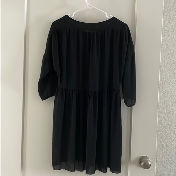 Black, sheer tunic blouse - Picture 2 of 4
